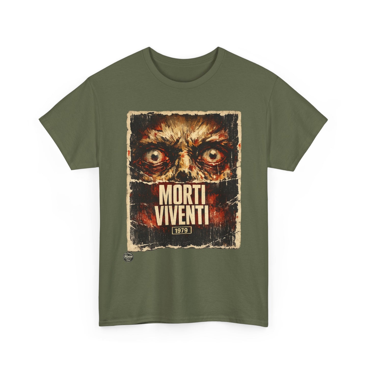 Zombie Horror Poster Tee — "Morti Viventi" Graphic T‑Shirt  EZ001