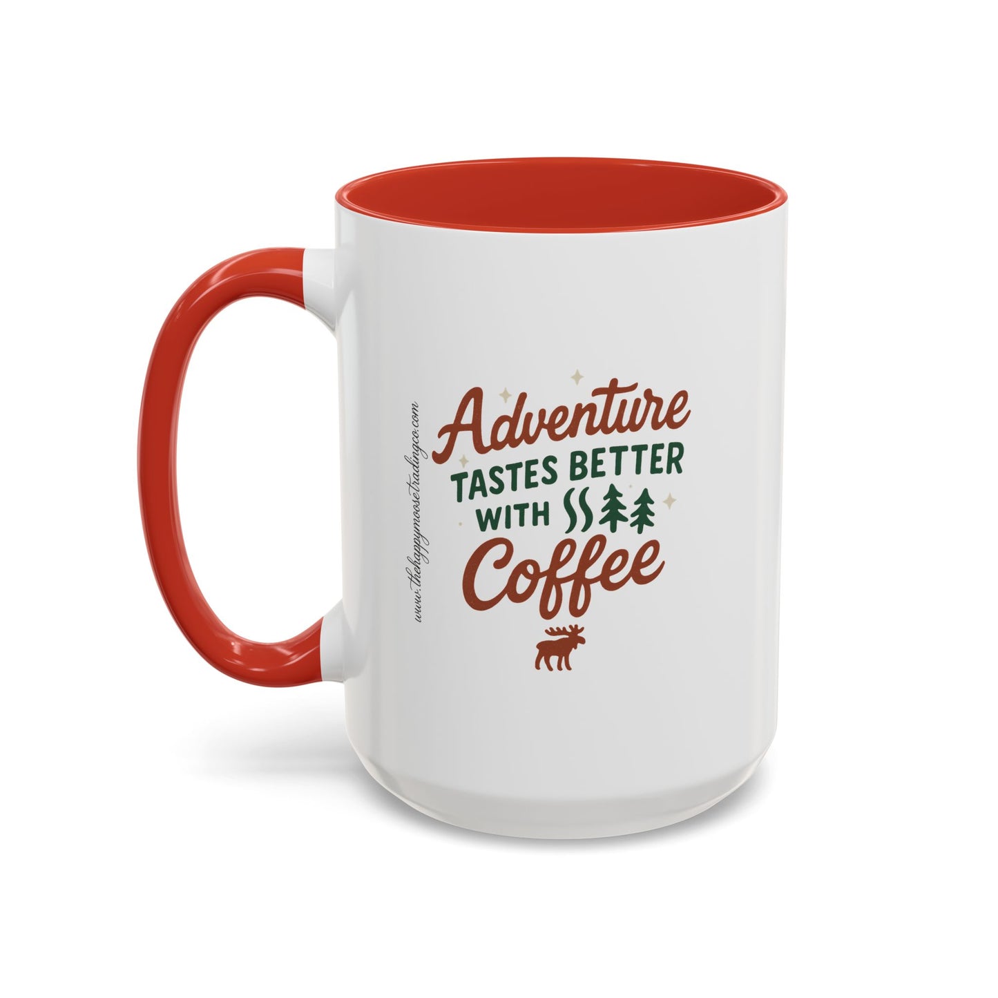 Adventure Tastes Better With Coffee Mug — "Adventure Tastes Better with Coffee" Rustic Outdoor Camper Gift (11/15oz)