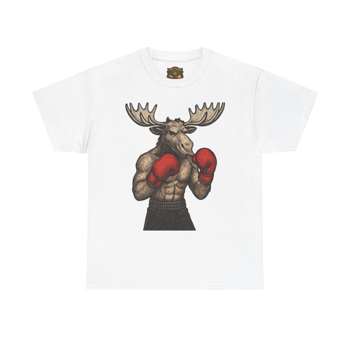 Boxing Moose T‑Shirt — Funny Wildlife Gym Tee for Men & Women