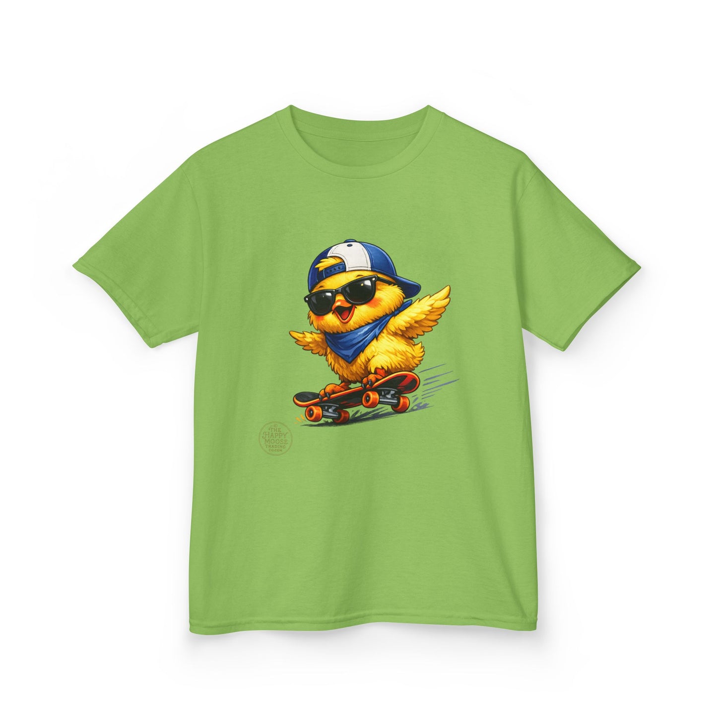 Skateboard Chick Kids T‑Shirt — Cool Sunglasses Duck Skateboard Graphic Tee
