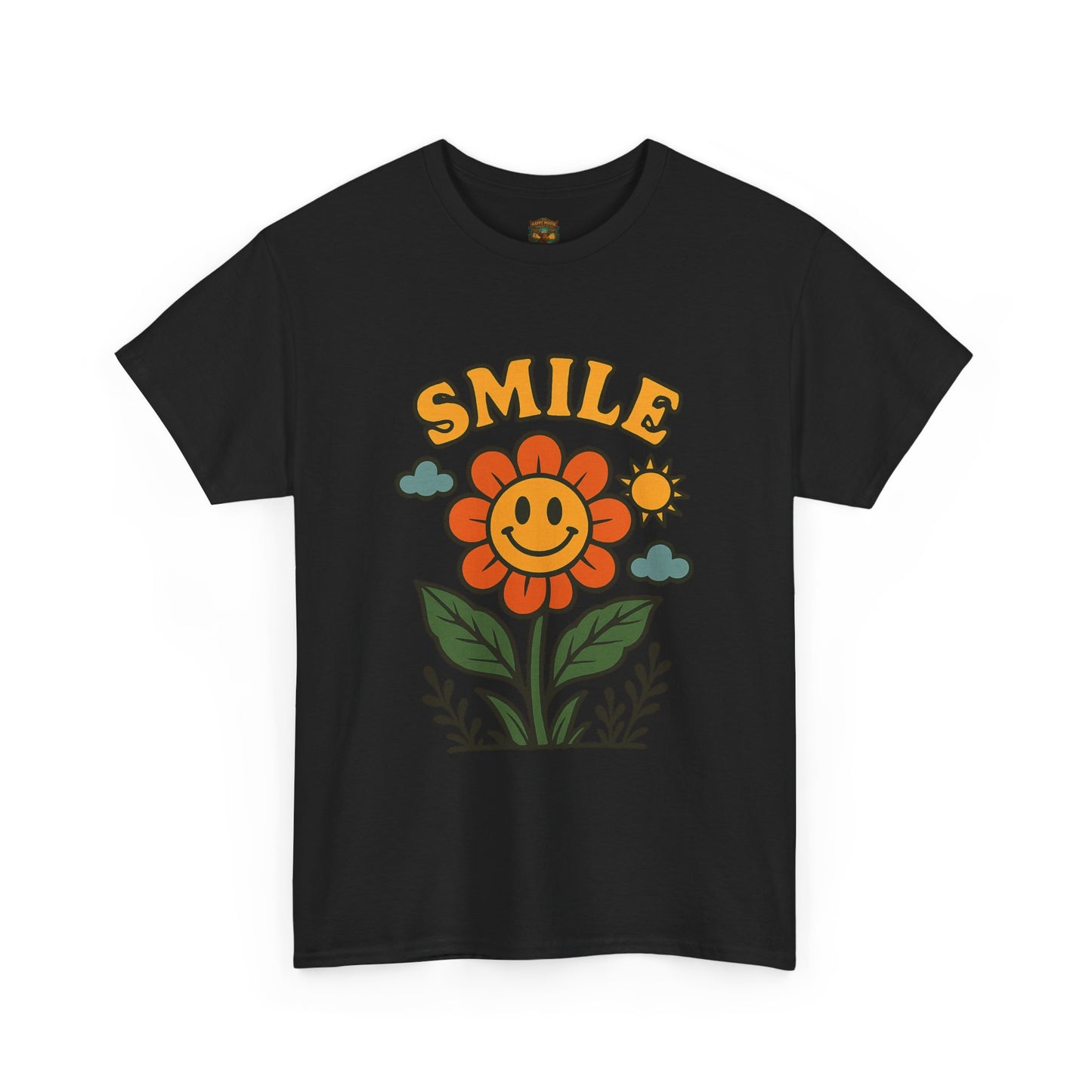 Smile With The Flowers T-Shirt | Floral Typography Tee