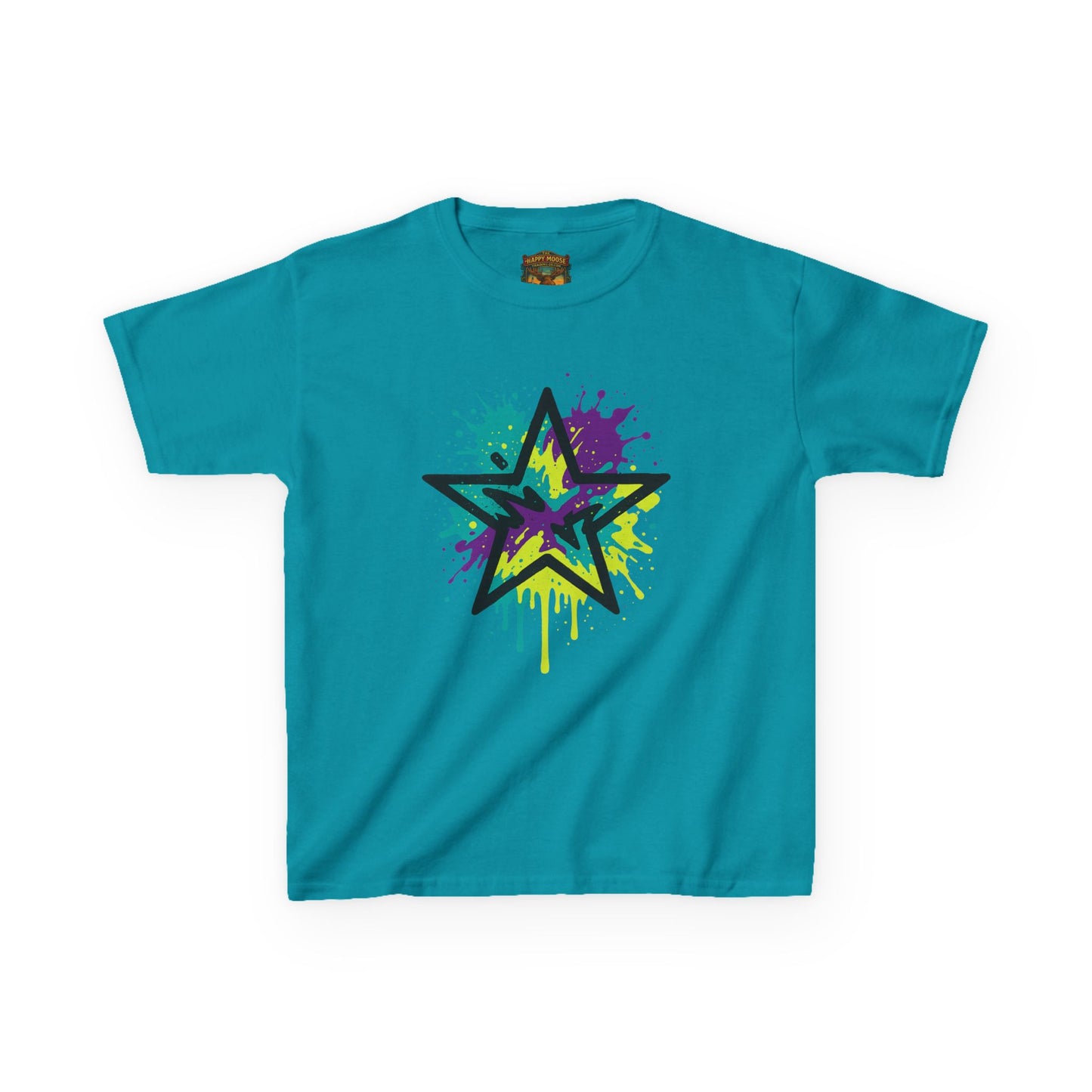 Kids Star Graffiti T-Shirt — Colorful Drip Street Art Tee