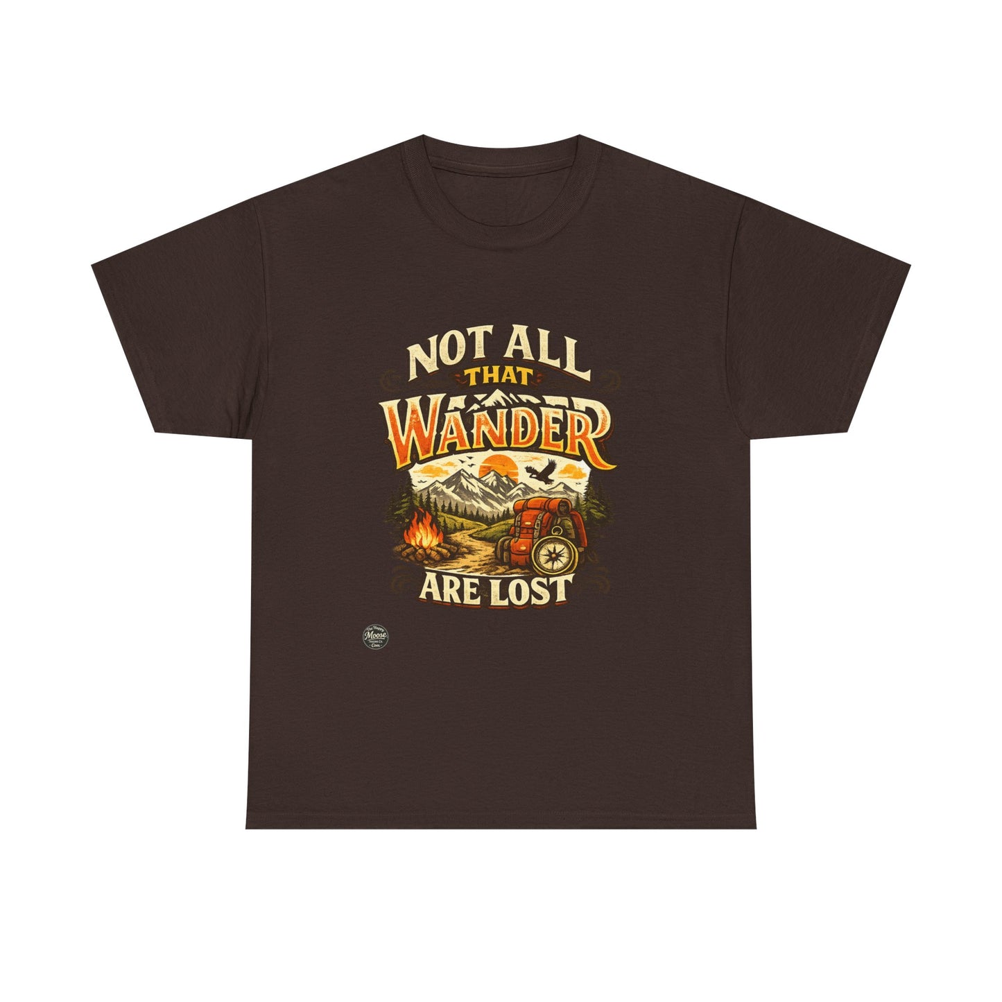 Wander Camper T‑Shirt — "Not All That Wander Are Lost" Adventure Tee