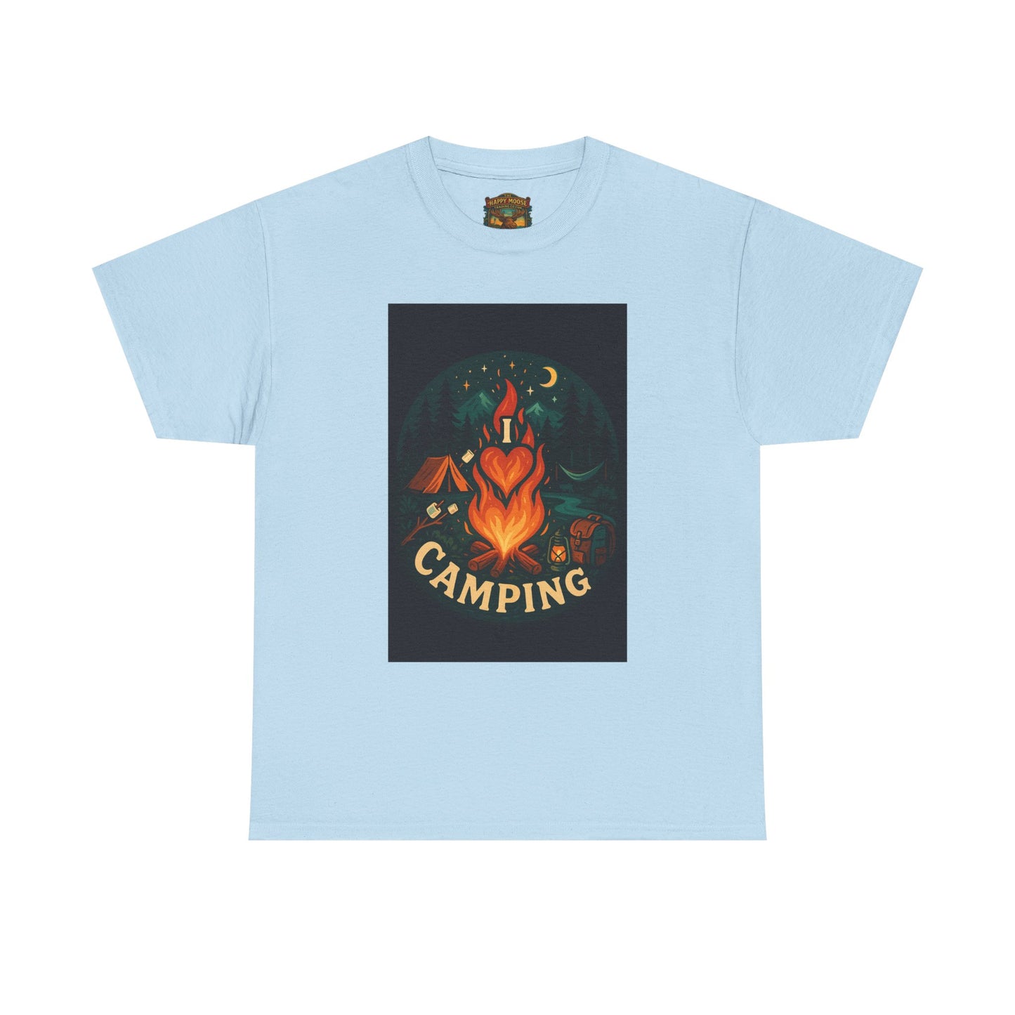 Camping Heart Campfire T-Shirt | Outdoor Adventure Graphic Tee