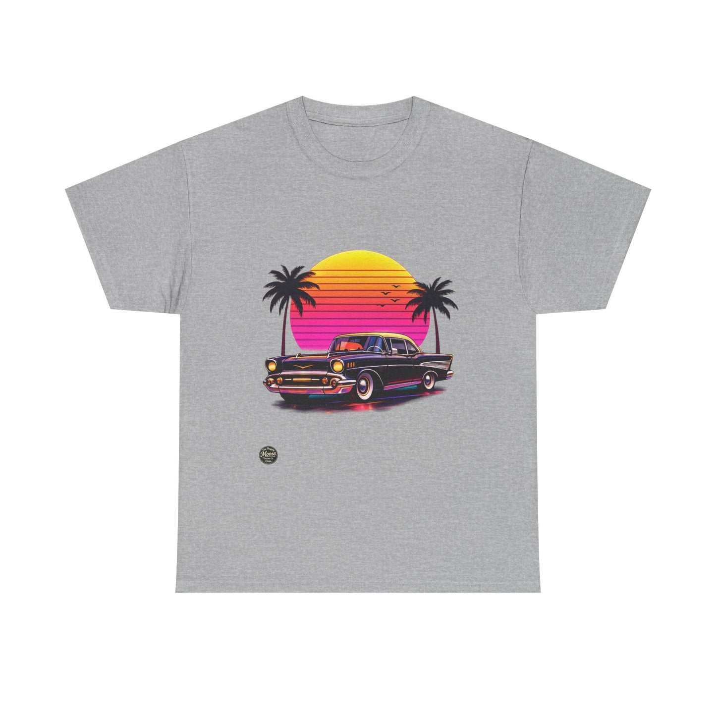 Retro Sunset Classic Car T‑Shirt  EC011
