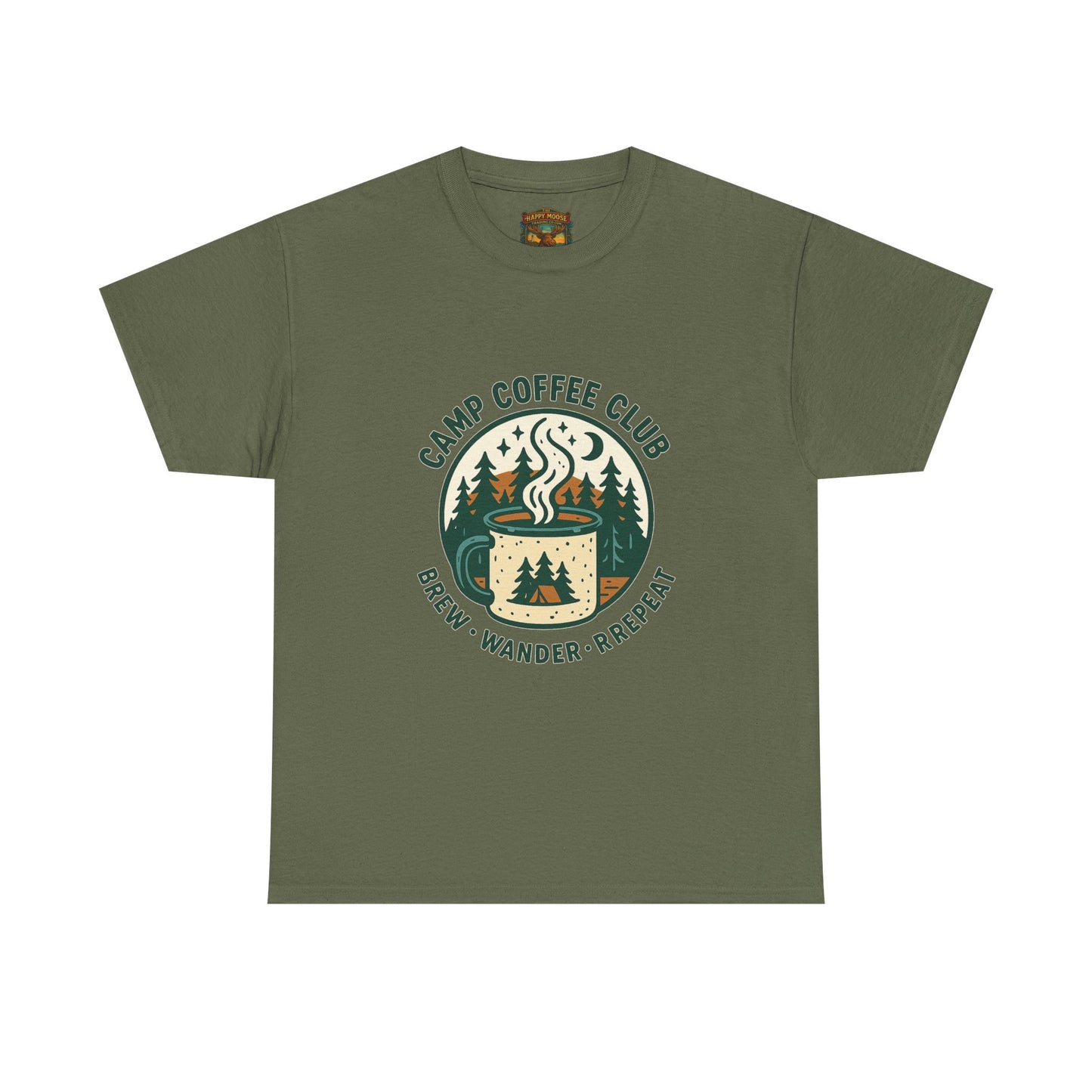 Camp Coffee T-Shirt — 'CAMP COFFEE' Retro Outdoor Tee