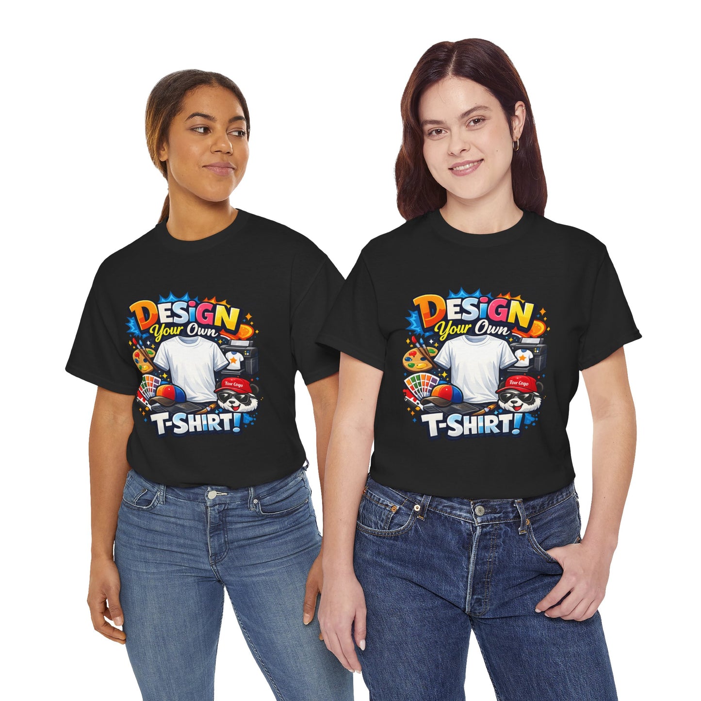 Custom 'Design Your Own' T-Shirt — Personalized Graphic Tee (Front And Rear Print)