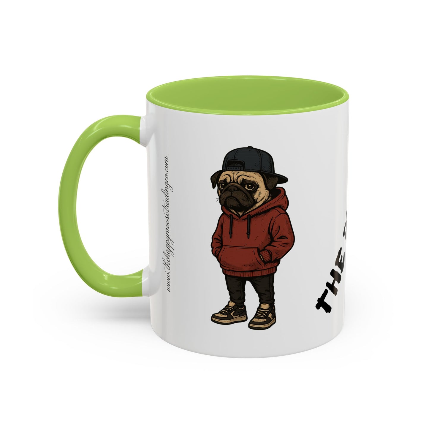 The Pug Mug Accent Coffee Mug — Cute Pug Cartoon Gift (11/15oz)
