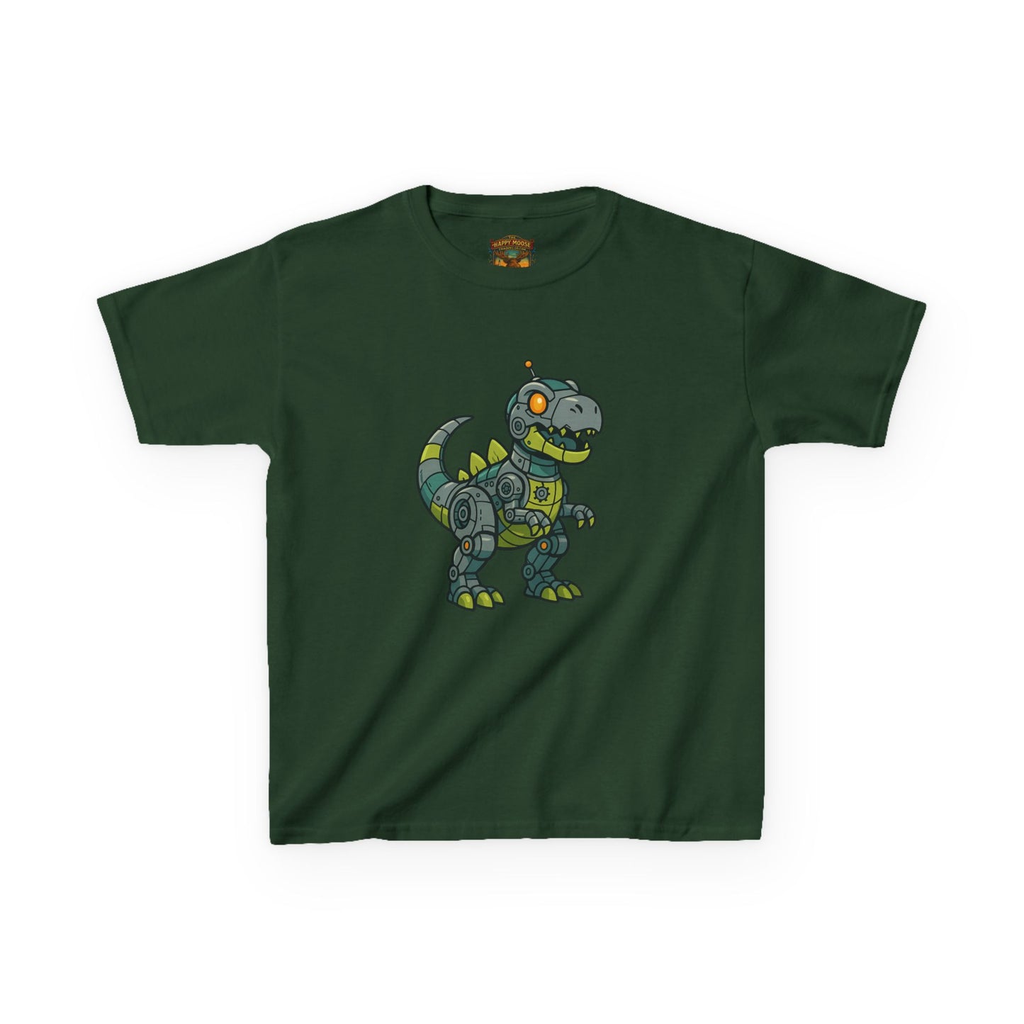 Kids Robot Dinosaur T‑Shirt — Cute Mech T‑Rex Graphic Tee for Boys & Girls