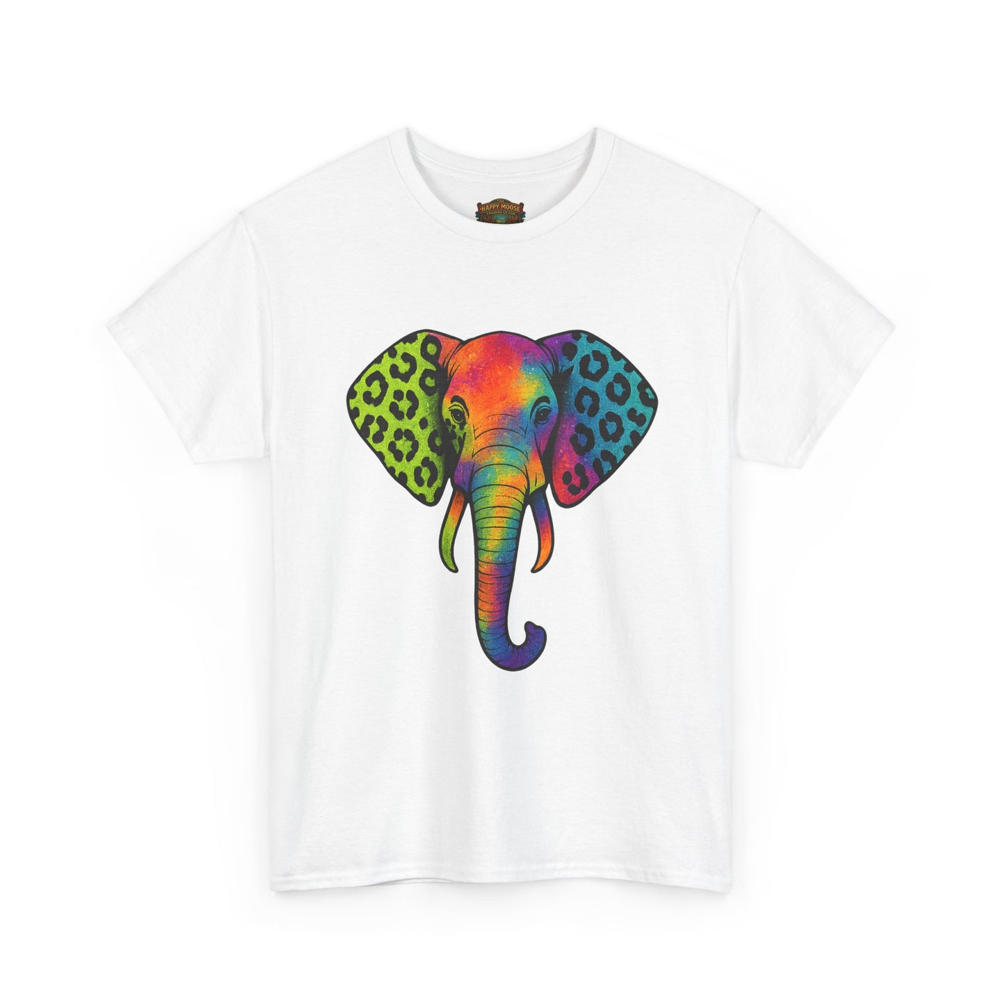 Colorful Leopard Print Elephant T-Shirt