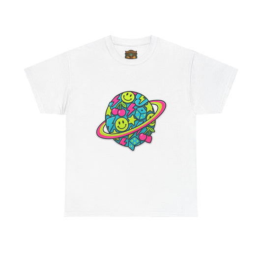 Smiley Planet T-Shirt | Space Cute Graphic Tee