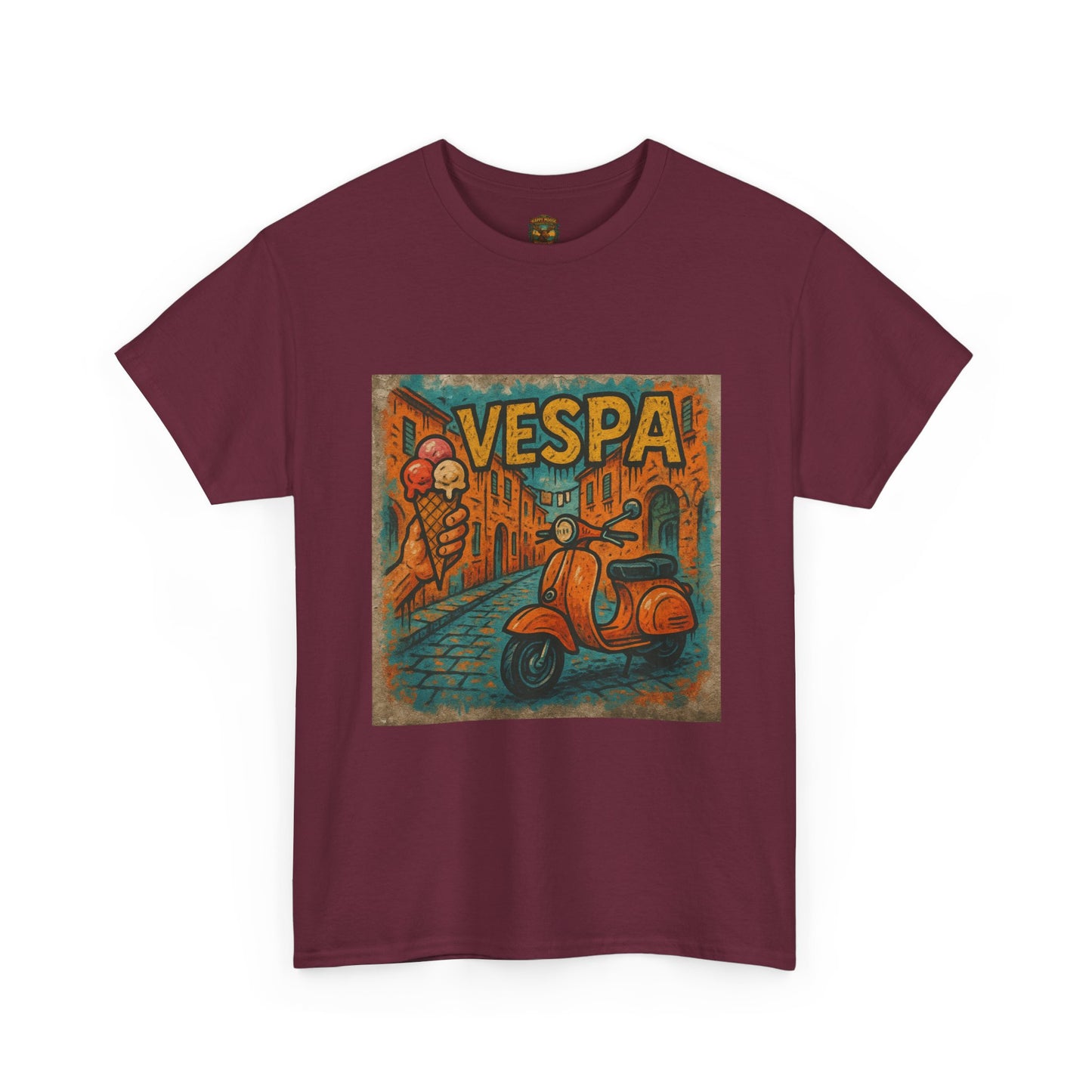 Vintage Scooter Gelato Tee| Vespa Ice Cream Italy T-Shirt