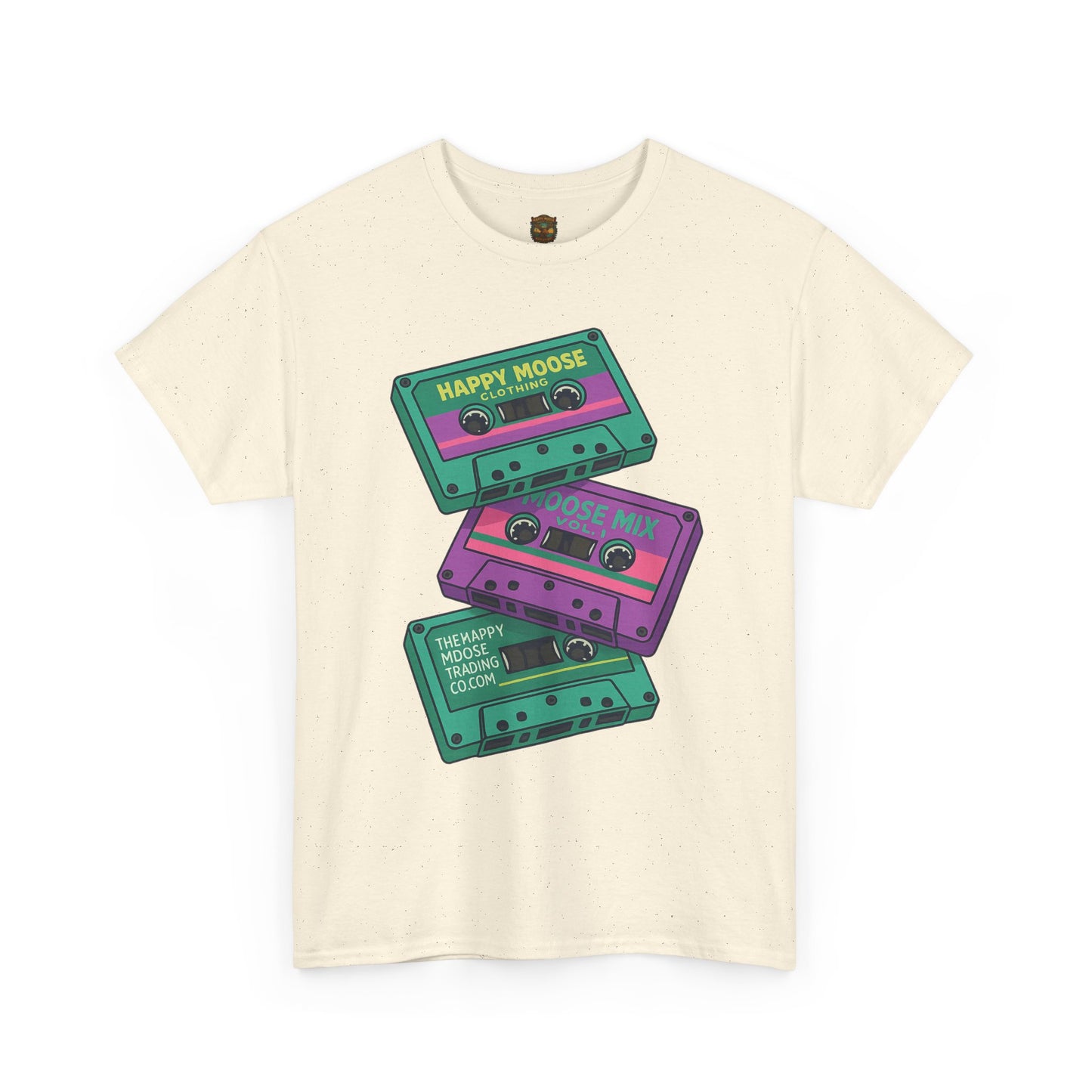 Cassette Stack Tee — Retro 80s Mixtape Graphic T-Shirt