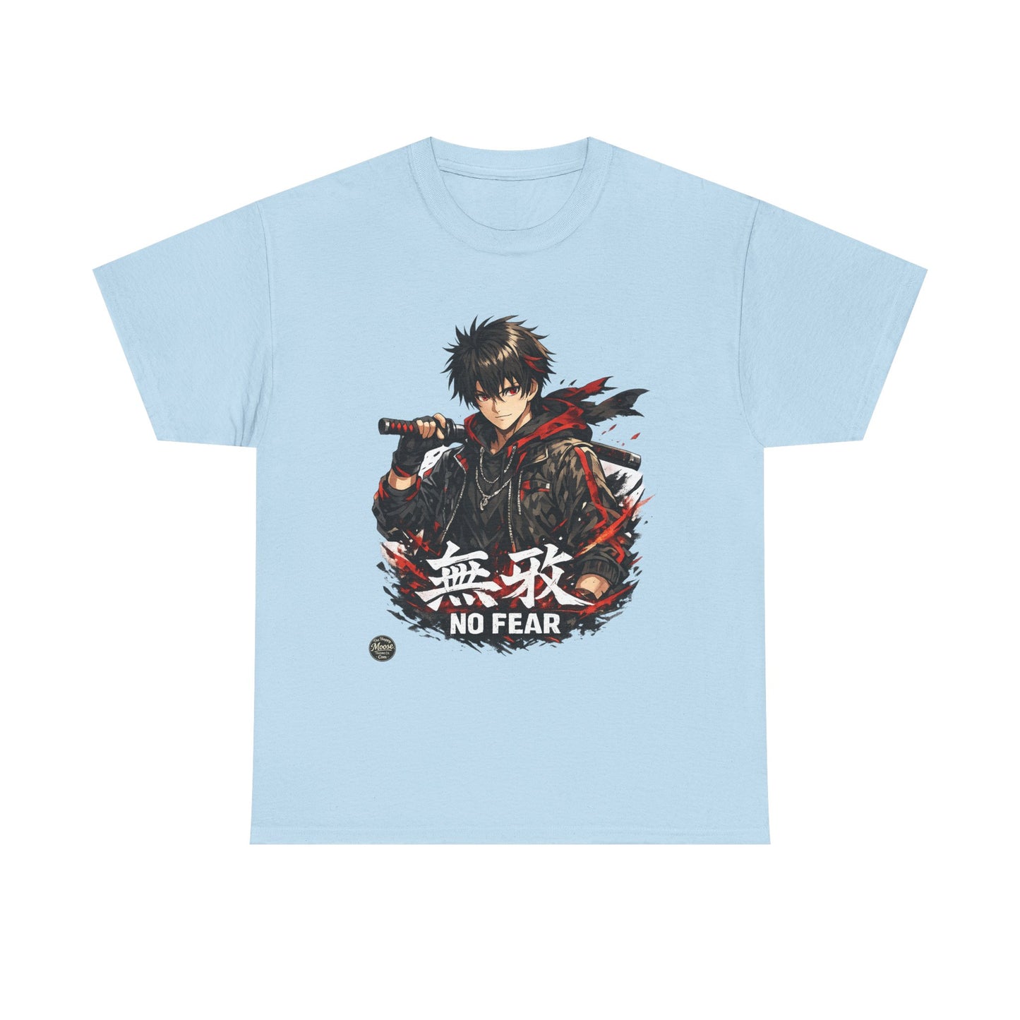 Anime Samurai 'No Fear' T-Shirt — Kanji Graphic Tee #E007