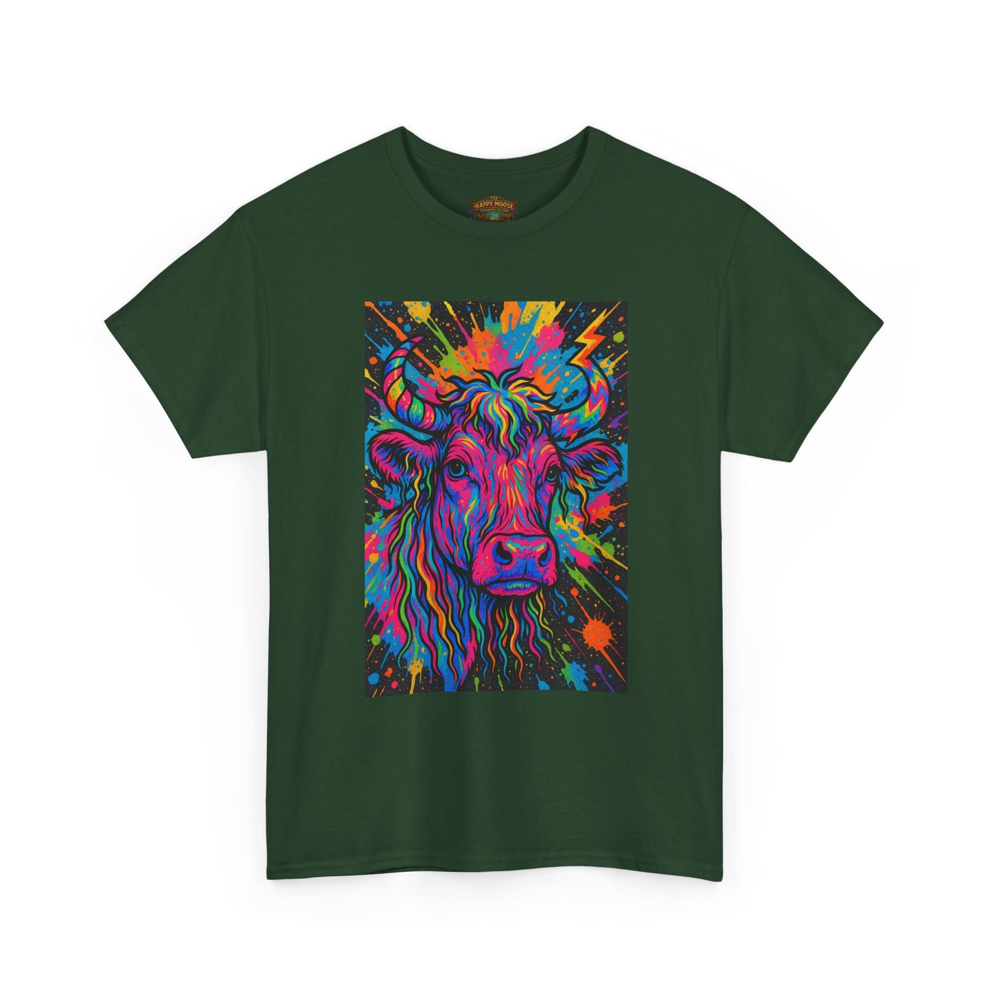 Psychedelic Highland Cow T-Shirt | Retro Rainbow Cow Art 4