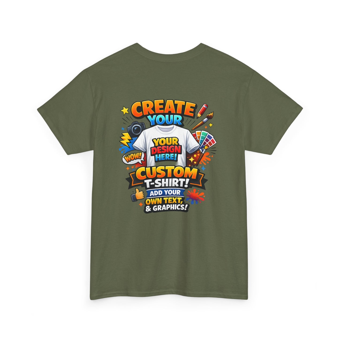 Custom 'Design Your Own' T-Shirt — Personalized Graphic Tee (Rear Print)