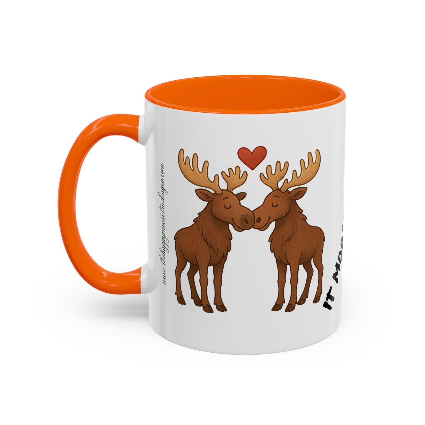 It Moose Be Love Coffee Mug — Cute Romantic Moose Couples Accent Mug (11/15oz)