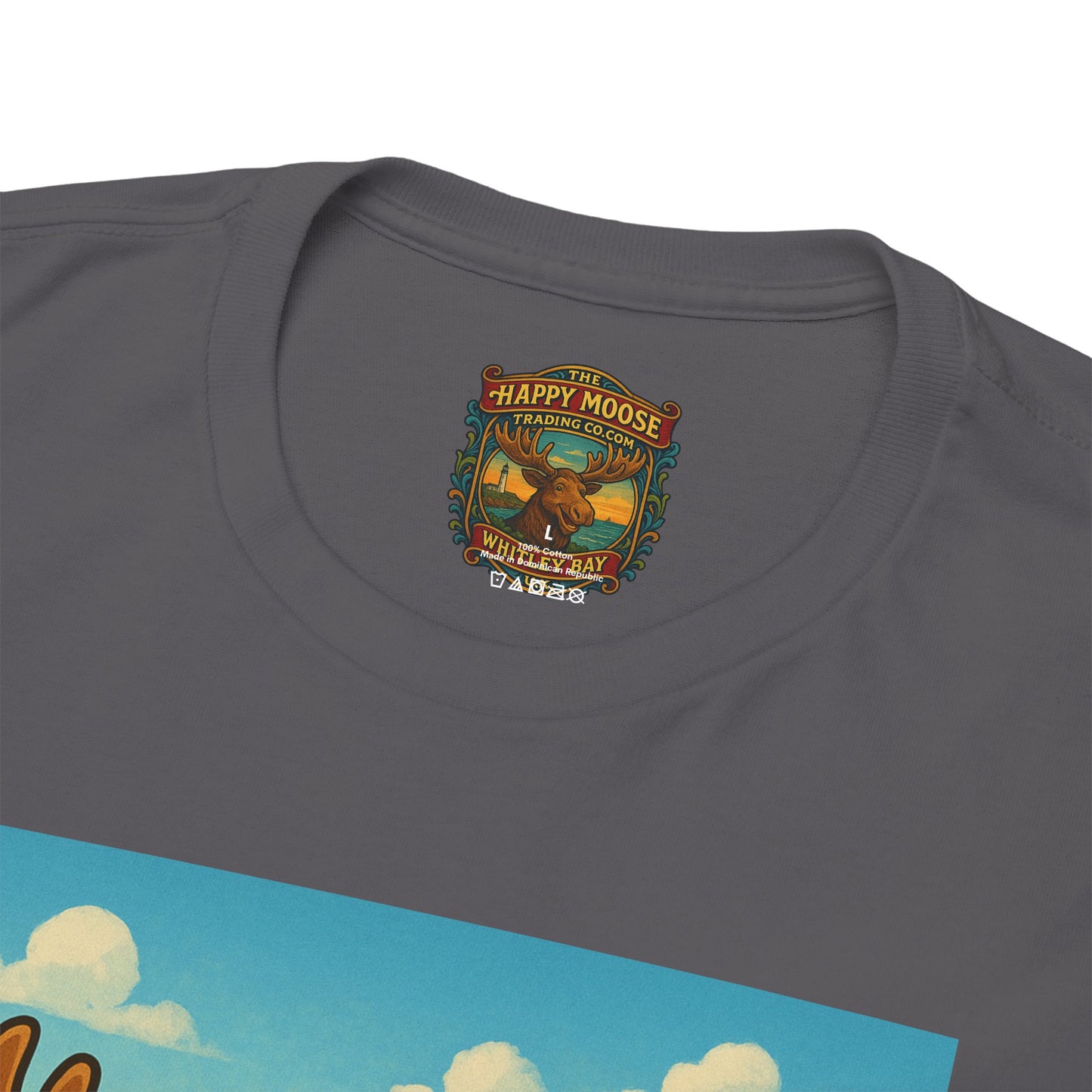 Happy Moose Motorcycle T-Shirt | Vintage Biker Moose Illustration