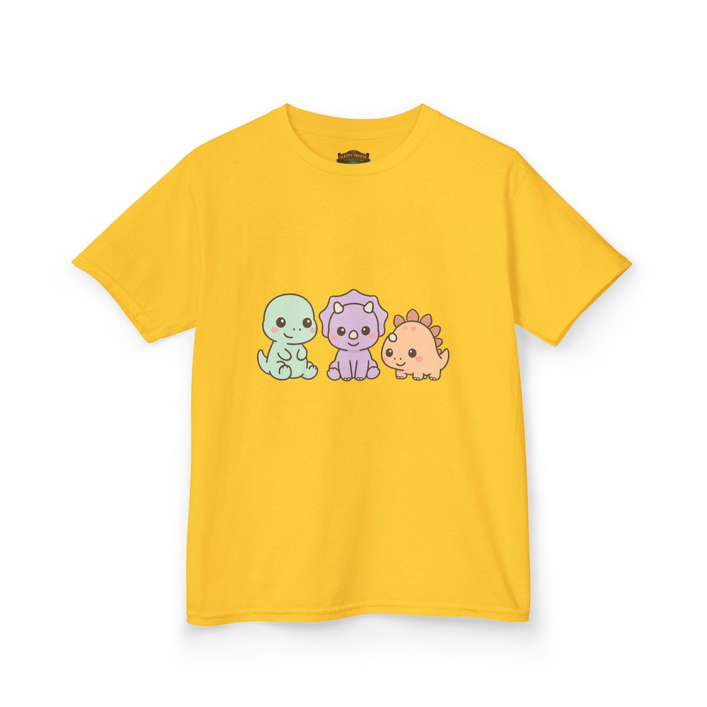 Kids Dino Trio T‑Shirt — Cute Pastel Dinosaur Graphic Tee for Toddlers & Children