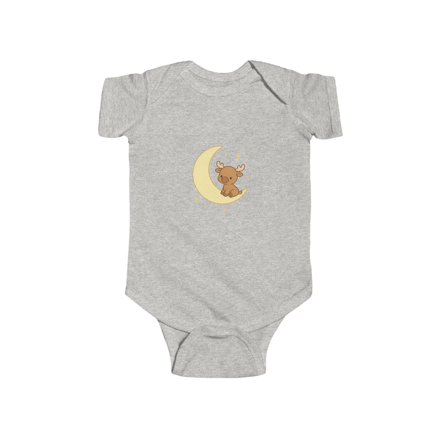 Baby Bodysuit — Cute Bear on Moon Newborn Onesie (Sleepy Moon Nursery Gift)