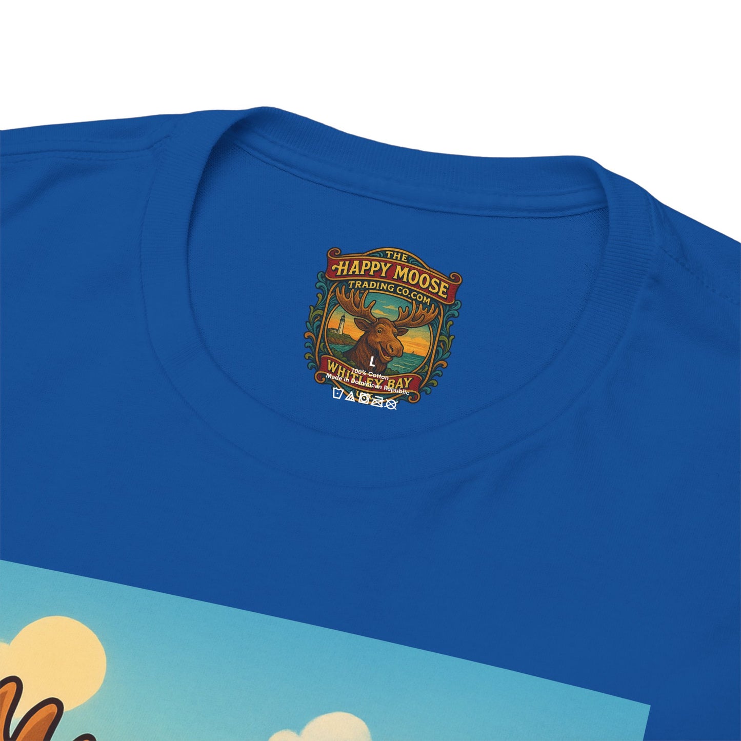 Happy Moose on a Motorcycle T-Shirt | Vintage Biker Animal Tee