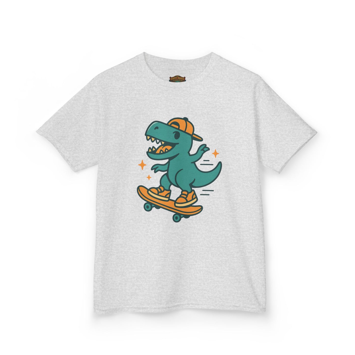 Kids Skateboarding Dino Tee — Cute Skateboard T‑Rex Graphic Shirt