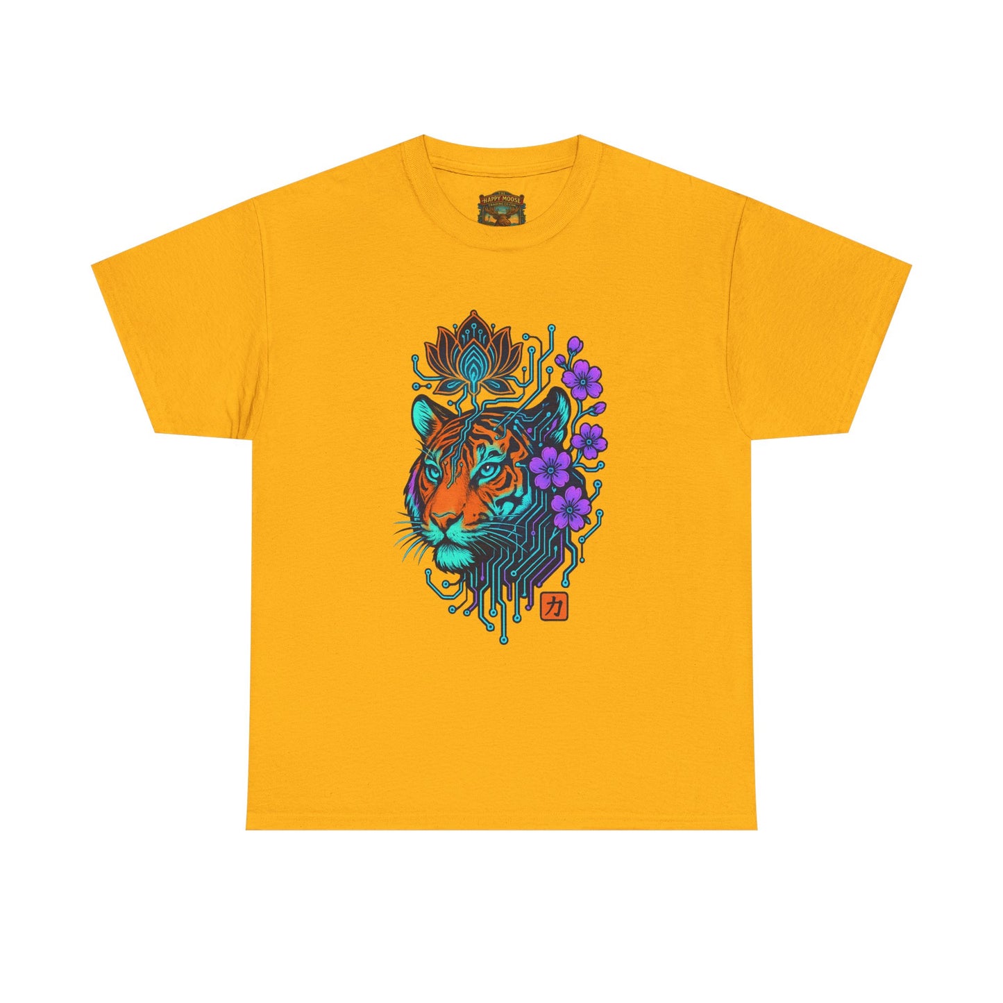 Tiger Graphic T-Shirt — Majestic Striped Cat Design