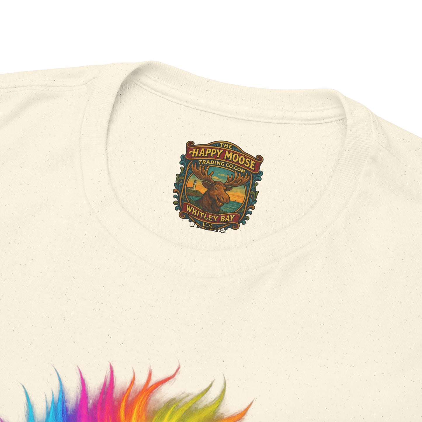 Rainbow Buffalo T-Shirt — Colorful Neon Bison Graphic Tee
