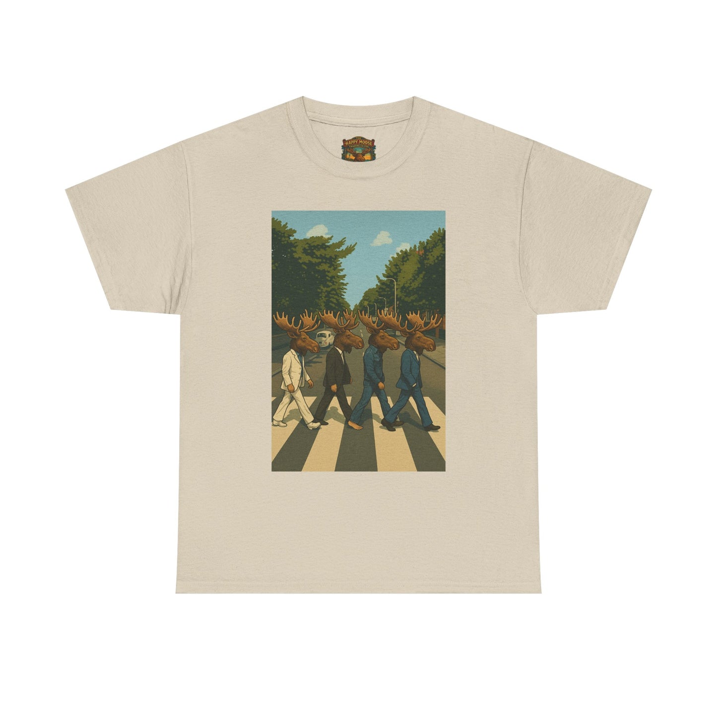 Moose Abbey Road Tee — Retro Parody Band Graphic T-Shirt