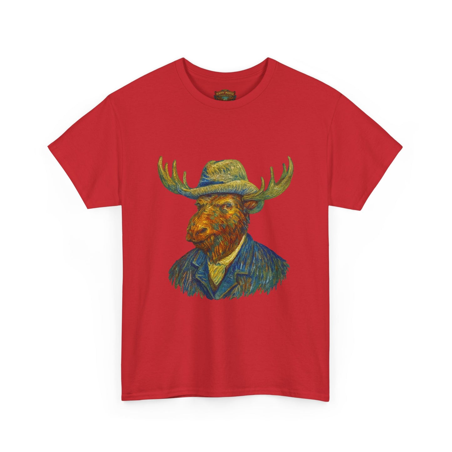 Moose Gogh Self-portrait with Straw Hat |  Art Tee