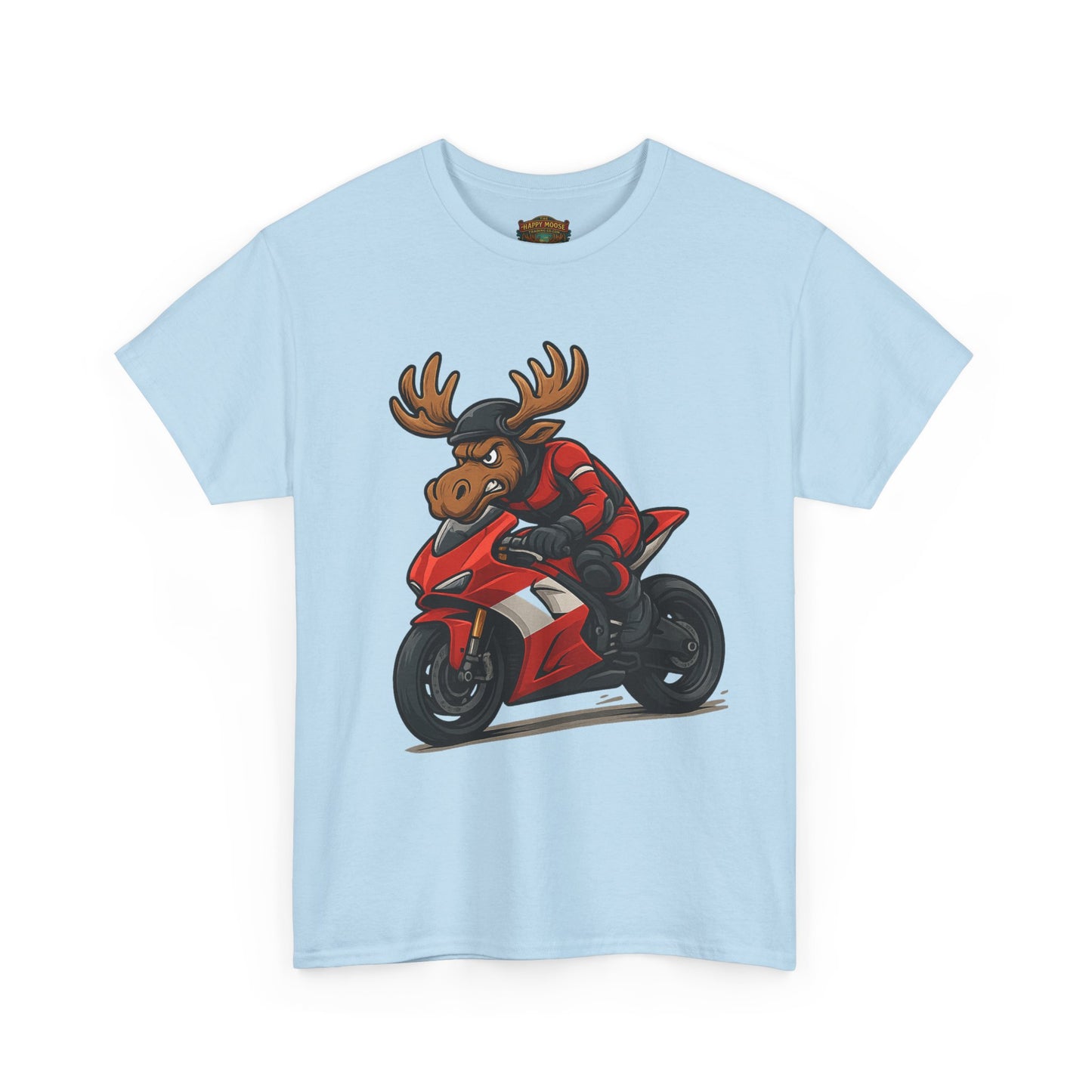 Motorcycle Moose T-Shirt — Funny Biker Graphic Tee