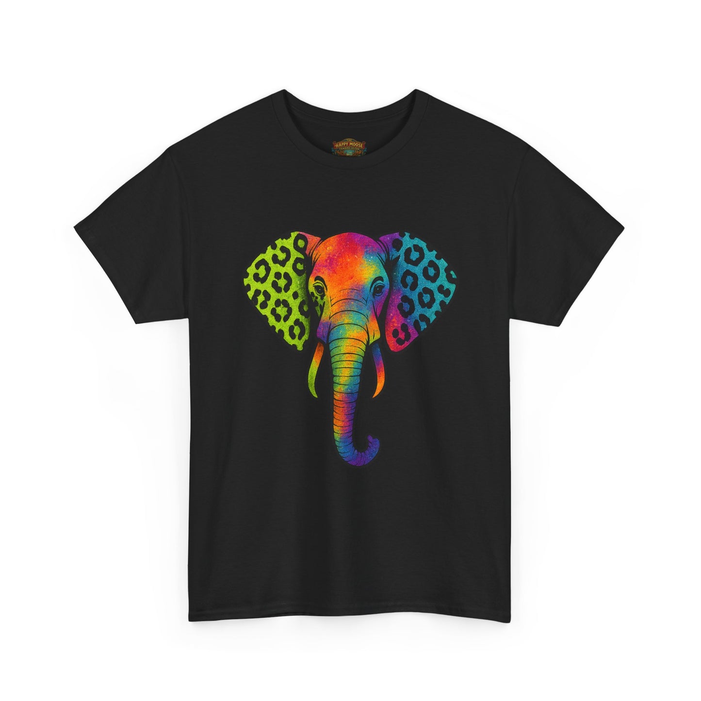 Colorful Leopard Print Elephant T-Shirt