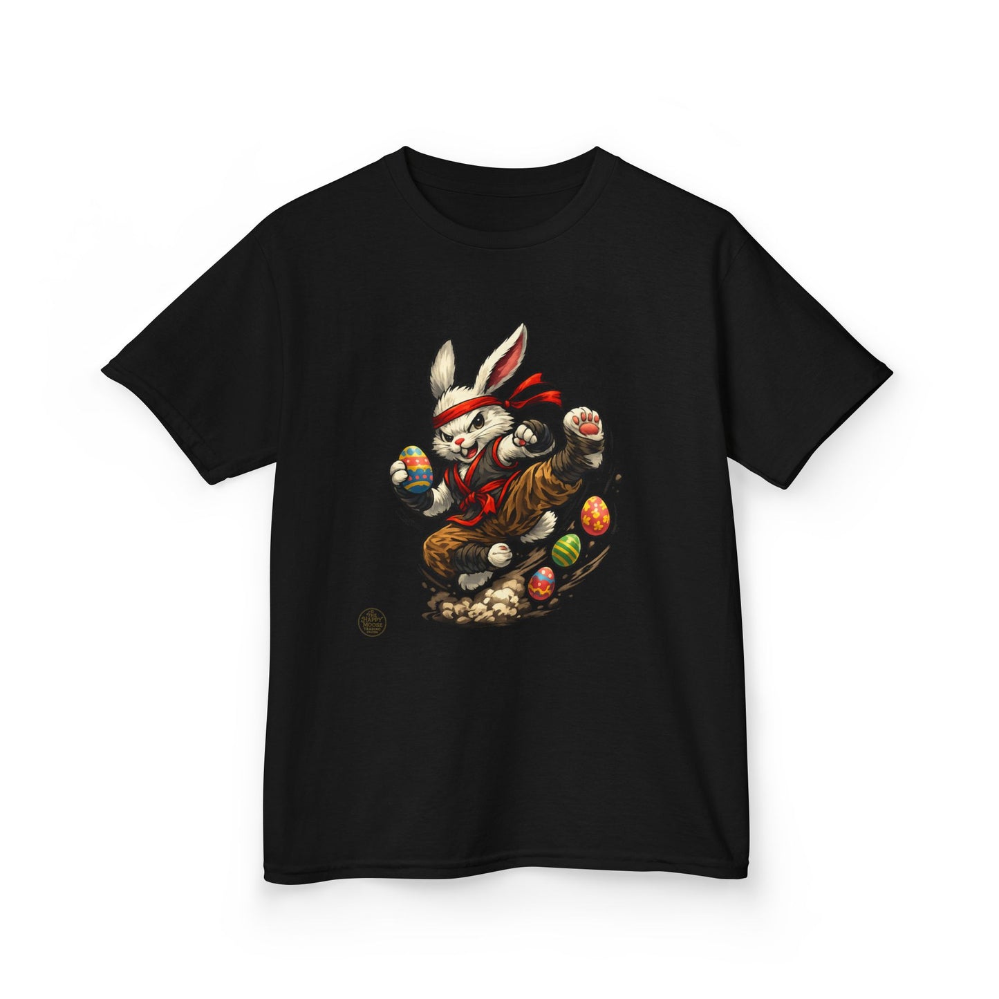 Kids Tee — Playful Easter Bunny with Colorful Eggs