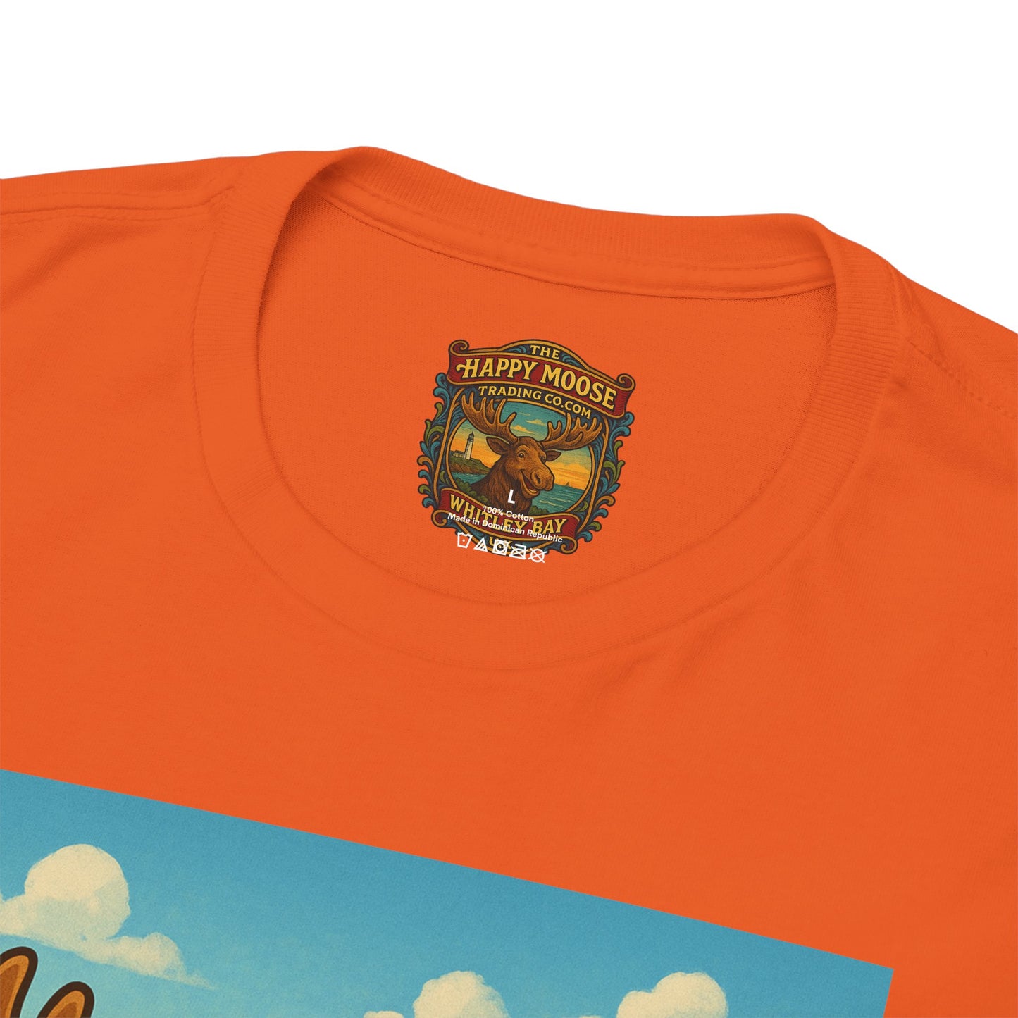 Happy Moose Motorcycle T-Shirt | Vintage Biker Moose Illustration