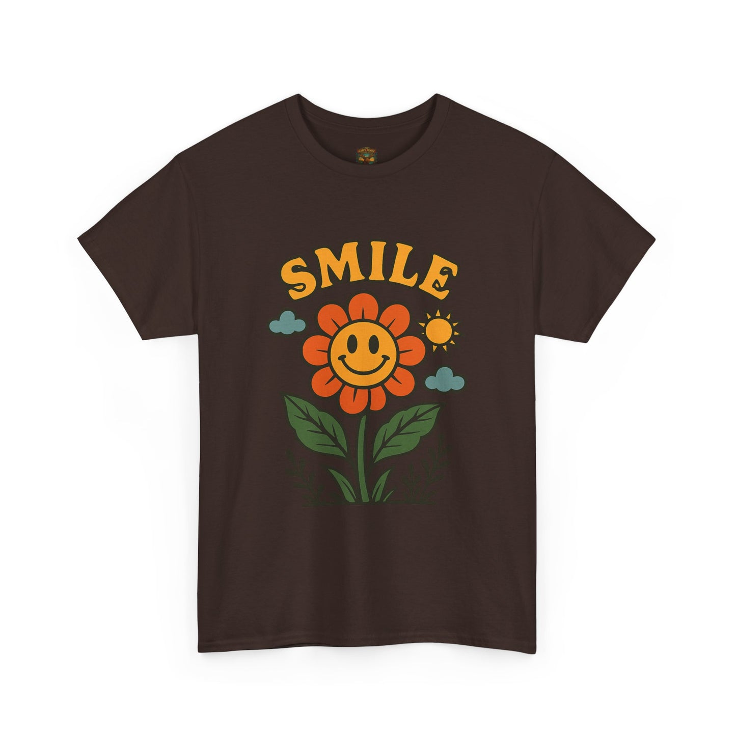Smile With The Flowers T-Shirt | Floral Typography Tee