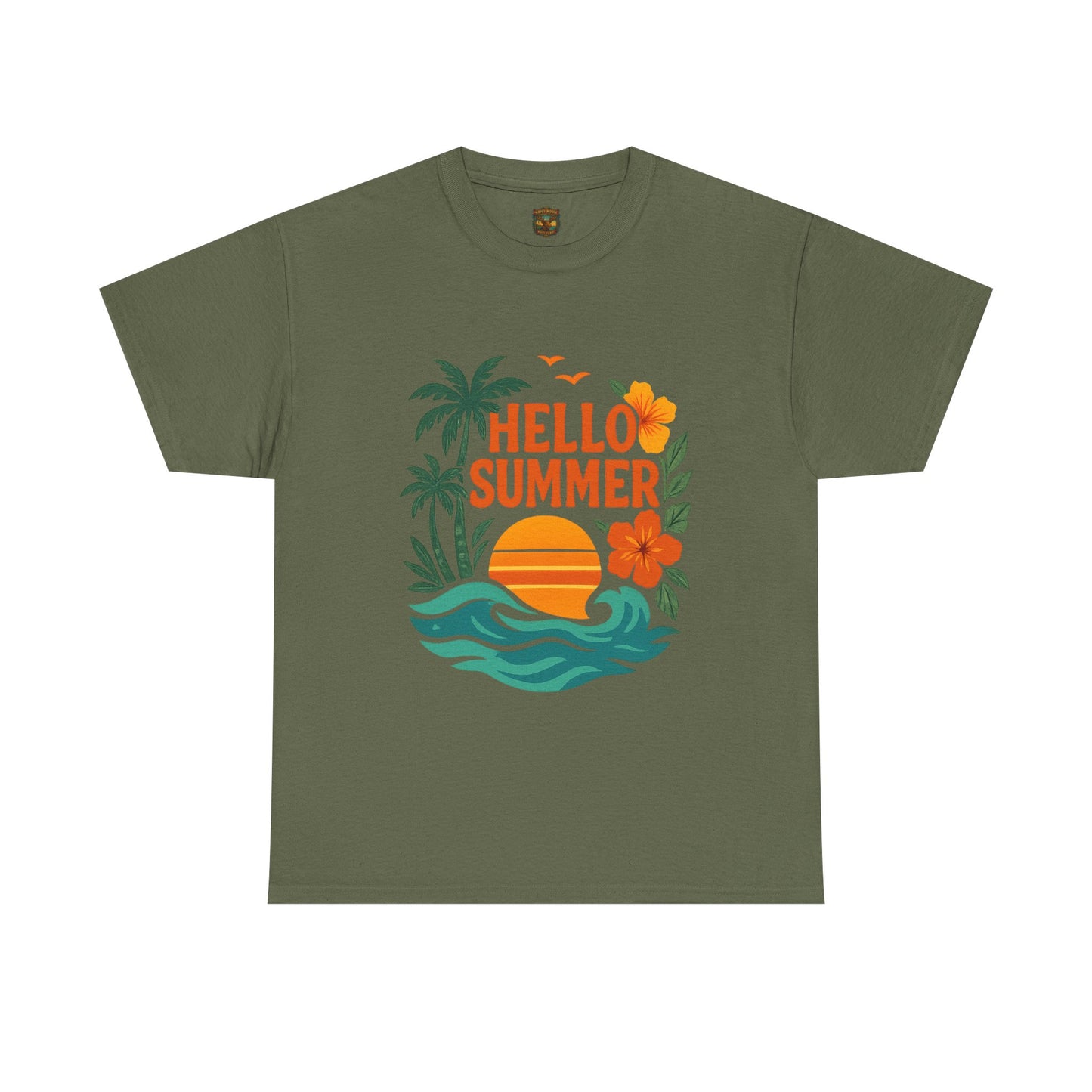 Hello Summer T-Shirt | Sunshine Text Graphic, Summer Vibes Tee