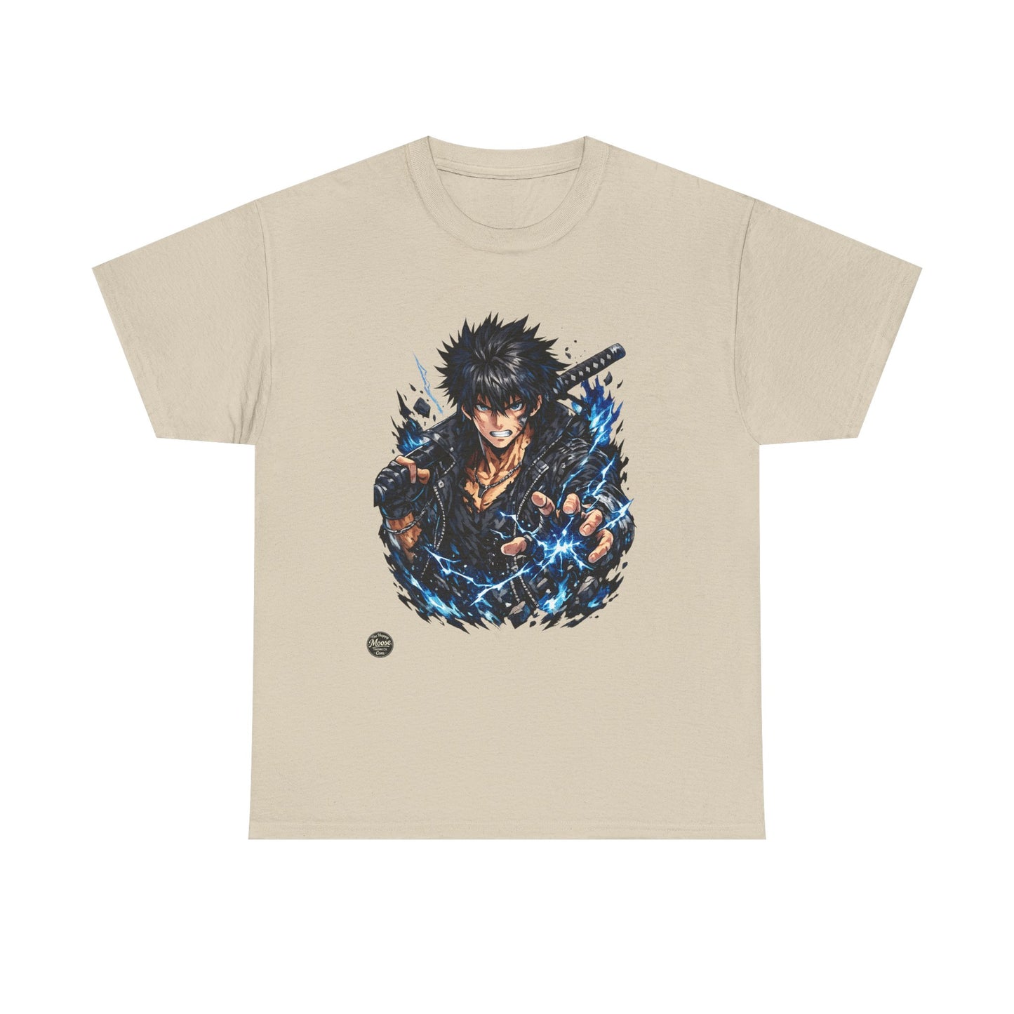Samurai Warrior Anime Tee — Fierce Swordfighter Graphic T-Shirt #E005