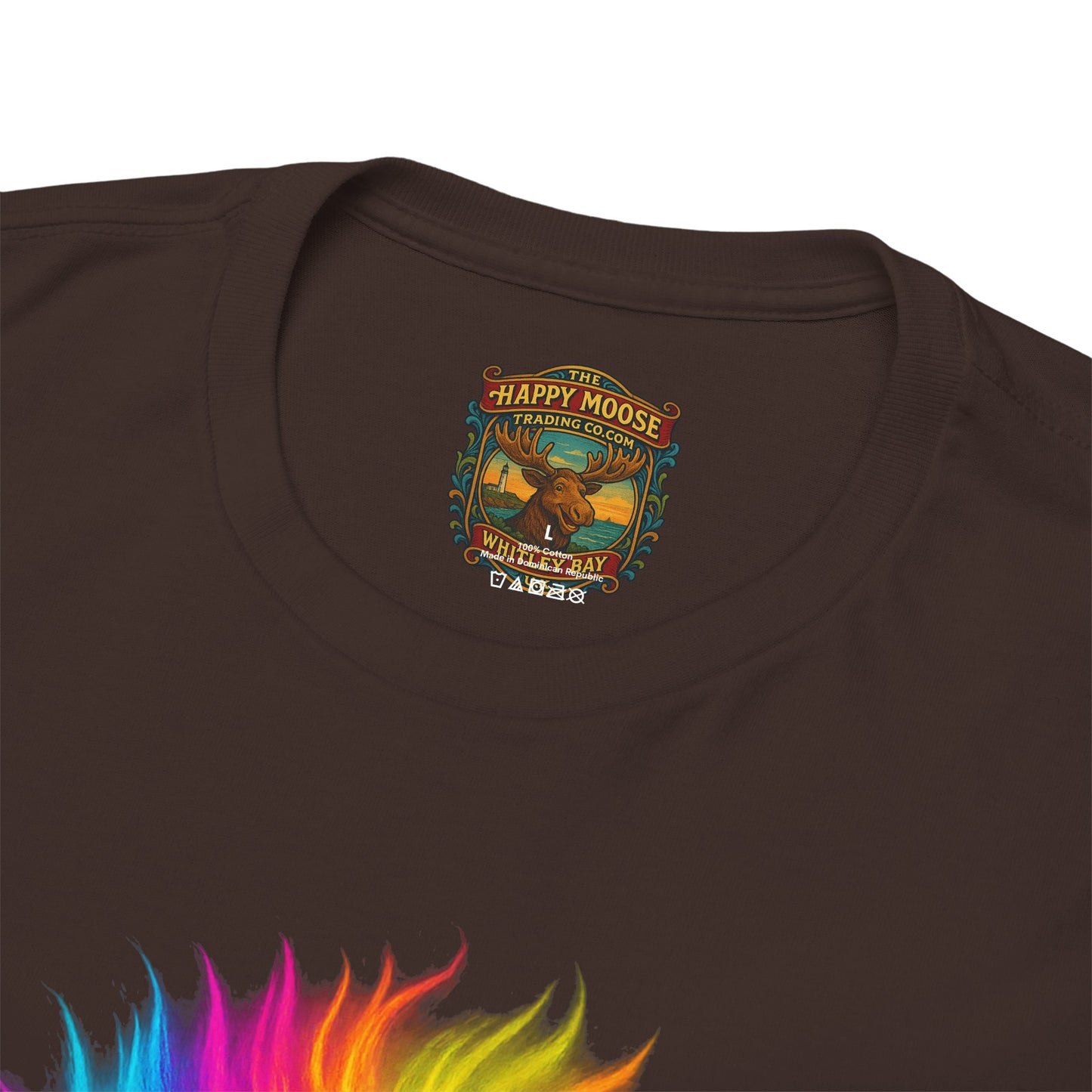Rainbow Buffalo T-Shirt — Colorful Neon Bison Graphic Tee