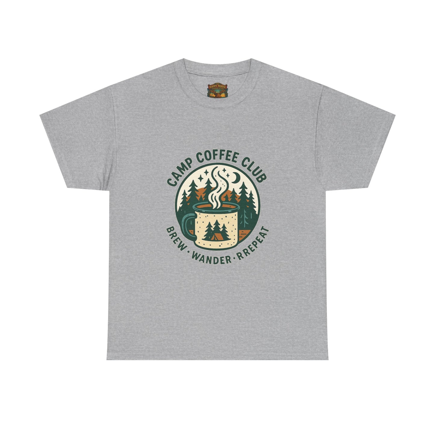 Camp Coffee T-Shirt — 'CAMP COFFEE' Retro Outdoor Tee