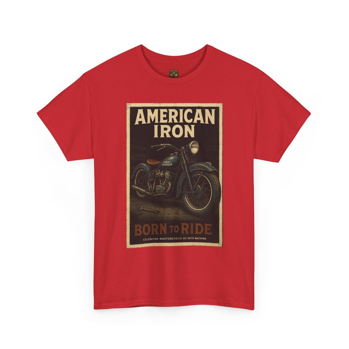 American Iron Motorcycle Poster Tee | Born to Ride