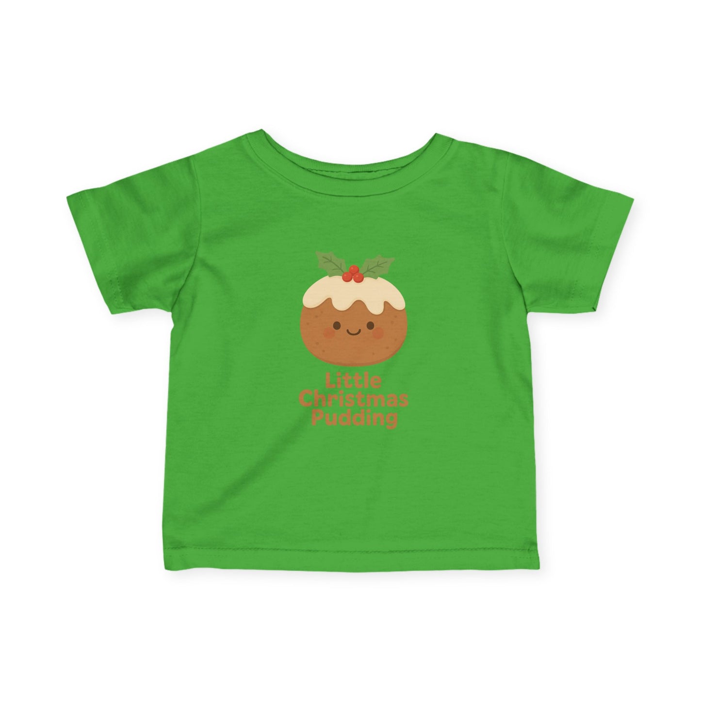 Infant Tee - "Little Christmas Pudding" Cute Holiday Baby Shirt