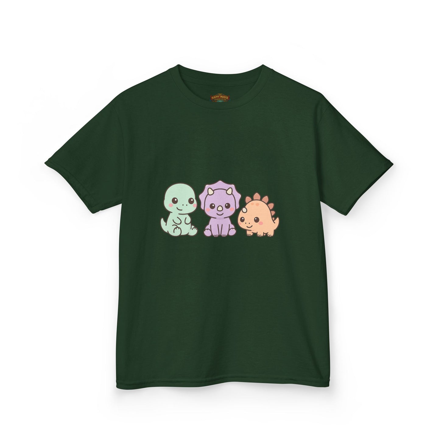 Kids Dino Trio T‑Shirt — Cute Pastel Dinosaur Graphic Tee for Toddlers & Children