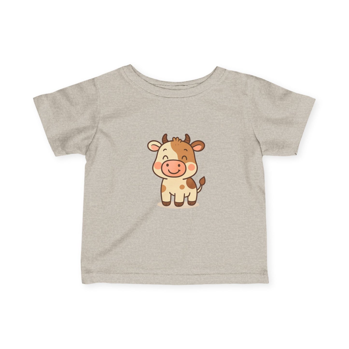 Cute Cartoon Cow Infant Tee - Baby Cow Graphic Shirt