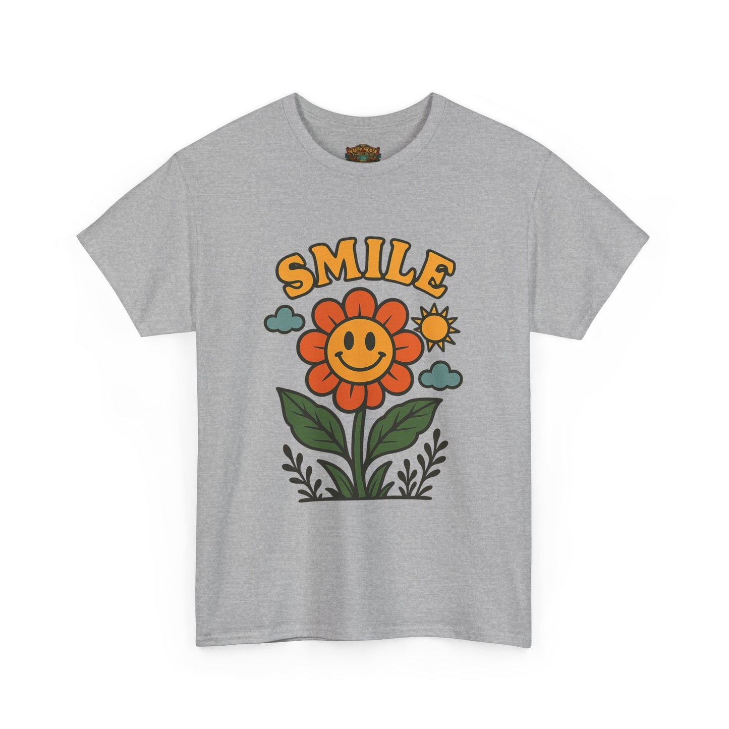 Smile With The Flowers T-Shirt | Floral Typography Tee