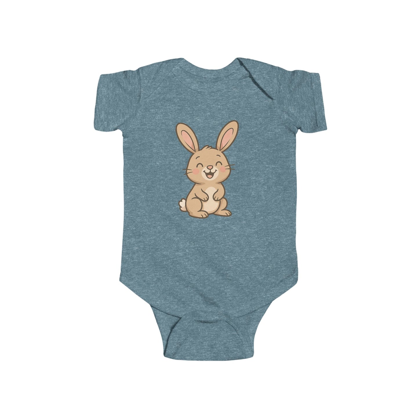 Baby Bodysuit with Cute Sitting Bunny — Newborn Easter Shower Gift