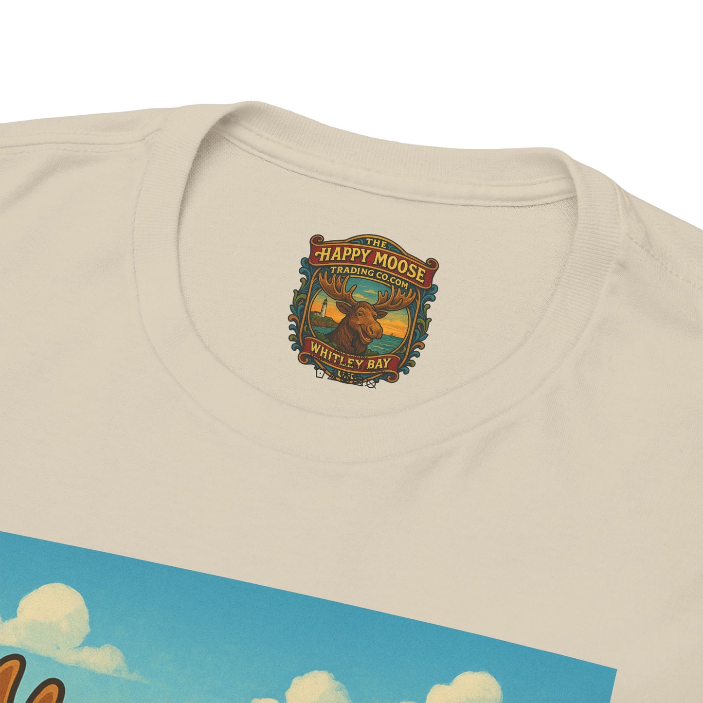 Happy Moose Motorcycle T-Shirt | Vintage Biker Moose Illustration