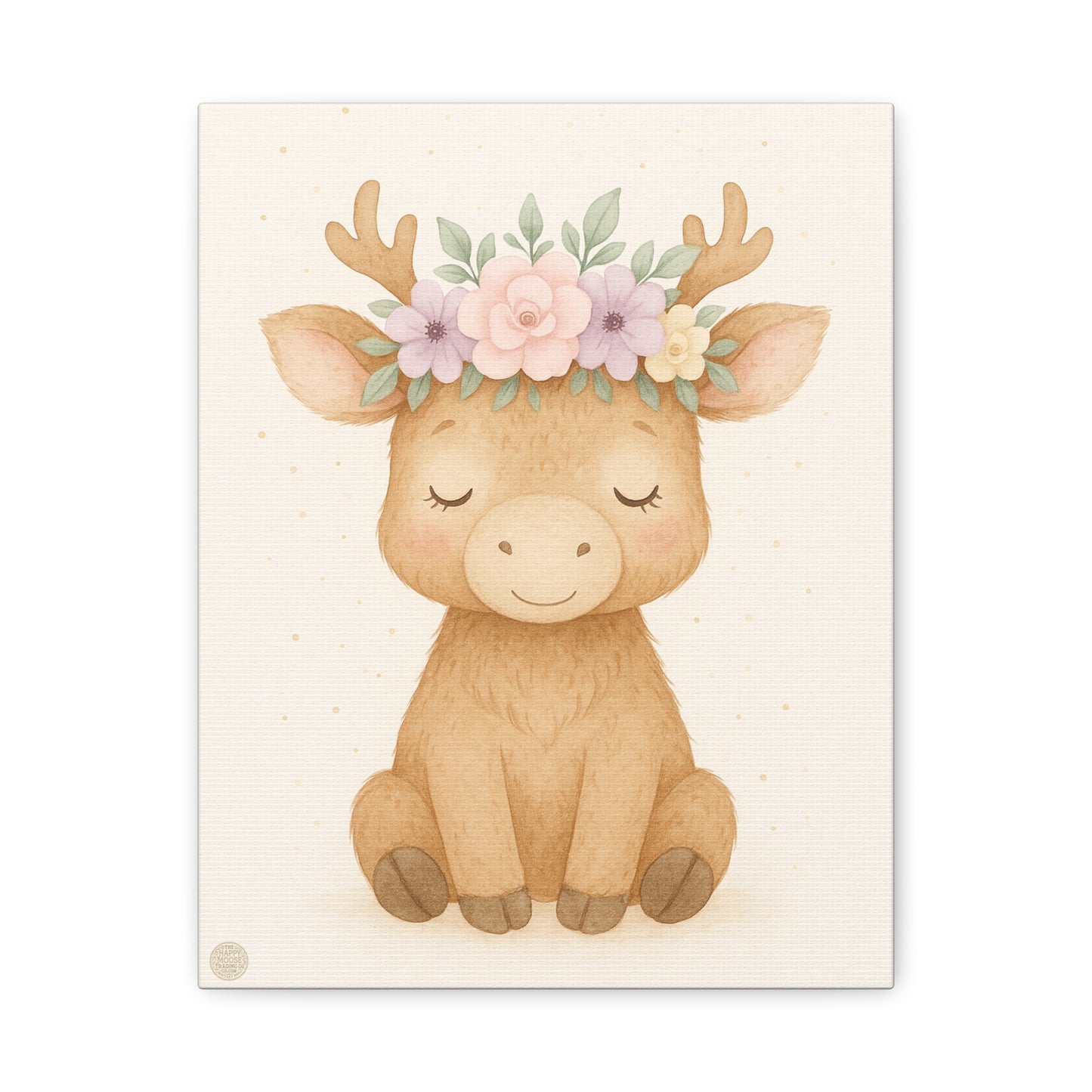 Woodland Baby Deer Canvas Print — Cute Nursery Wall Art