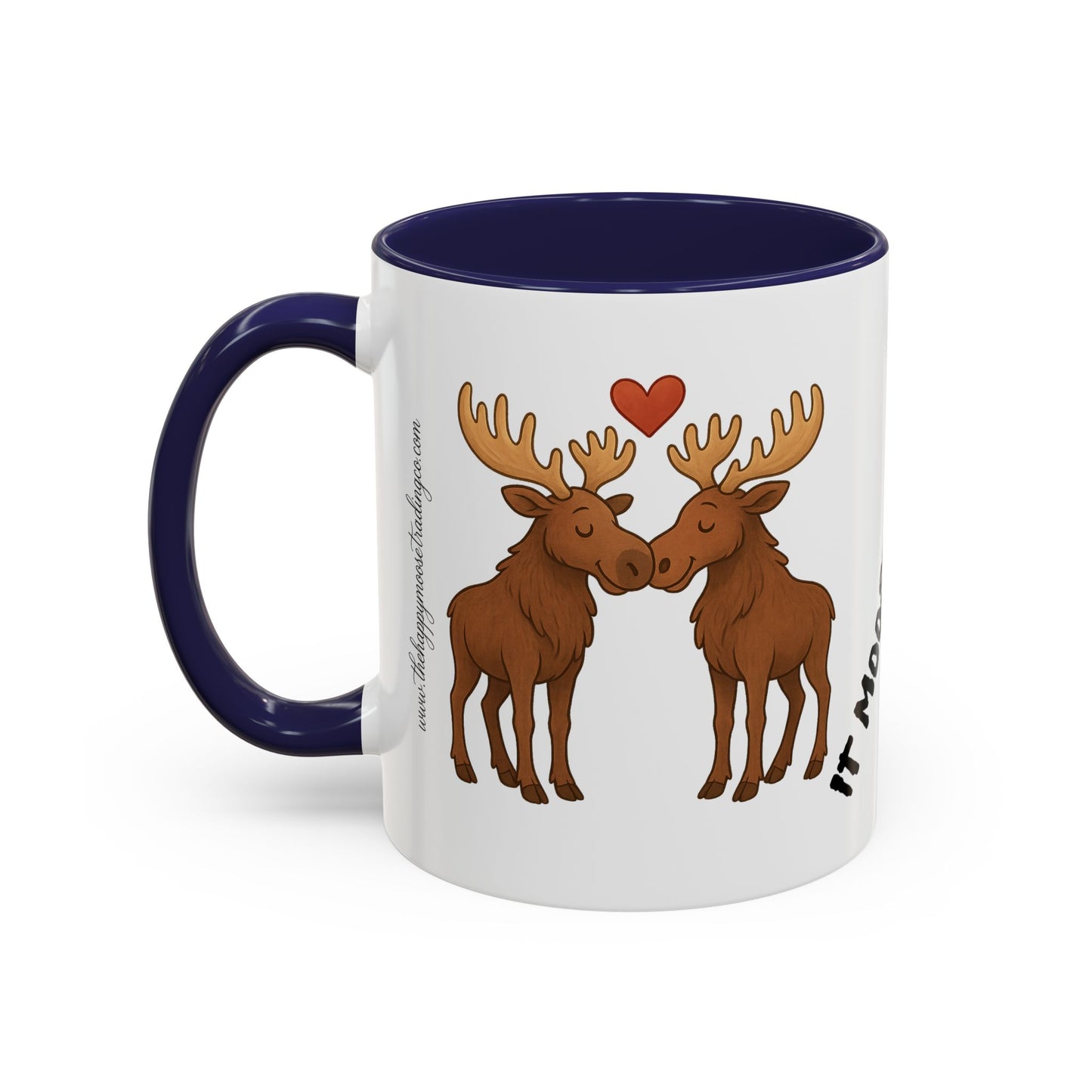 It Moose Be Love Coffee Mug — Cute Romantic Moose Couples Accent Mug (11/15oz)