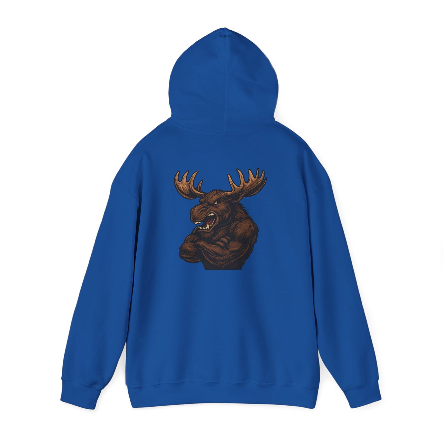 Ferocious Moose Head Graphic Hoodie — Bold Wilderness Outdoor Pullover