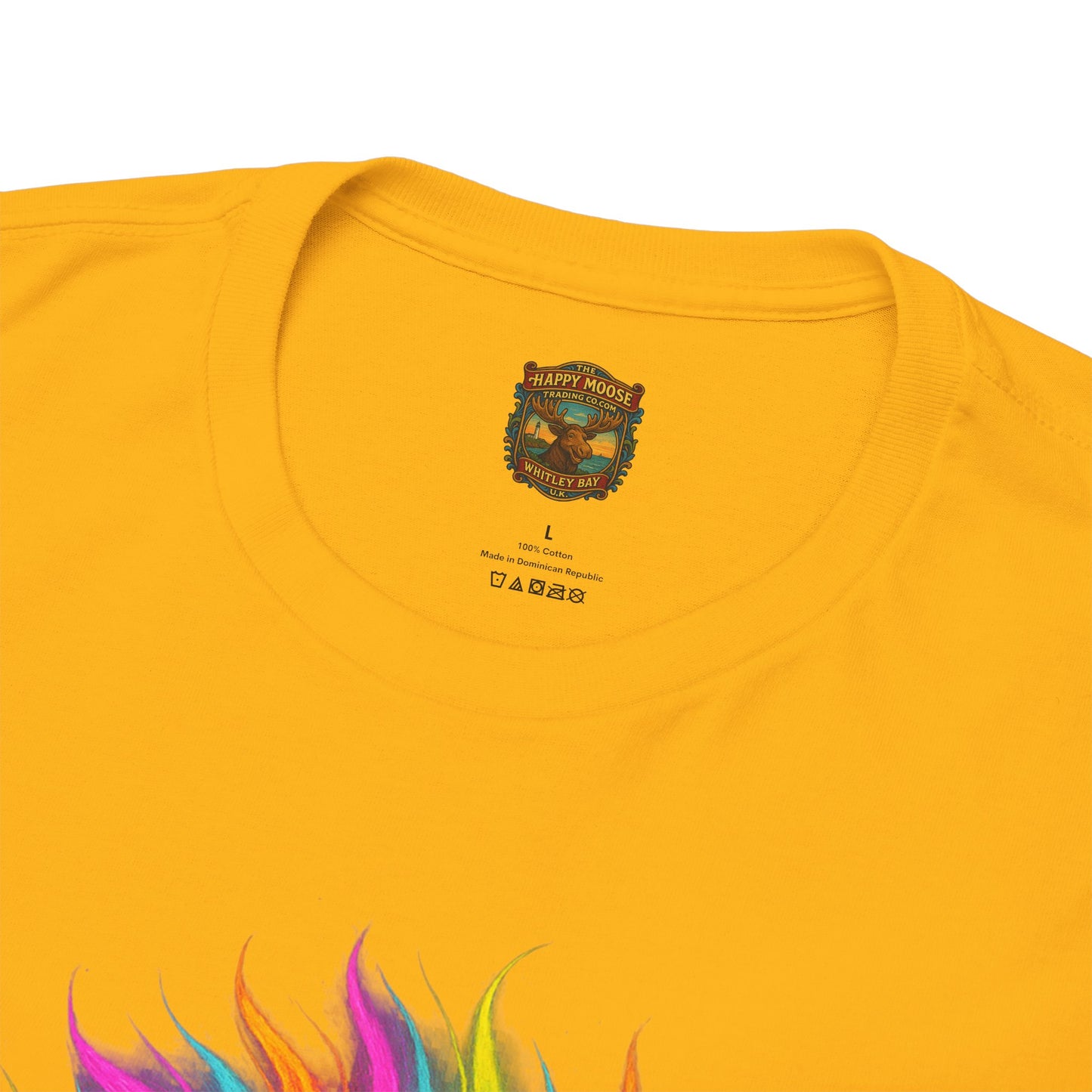 Colorful Highland Cow T-Shirt — Vibrant Rainbow Yak Graphic Tee